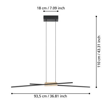 Lustra LED PANAGRIA Eglo 900489, 13W