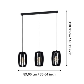 Lustra BAJAZZARA Eglo 900505, 3xE27