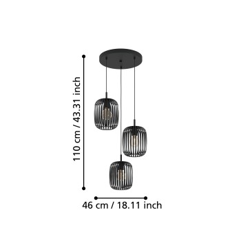 Lustra ROMAZZINA Eglo 900686, 3xE27