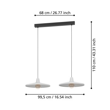 Lustra MINIERE Eglo 900834, 2xE27