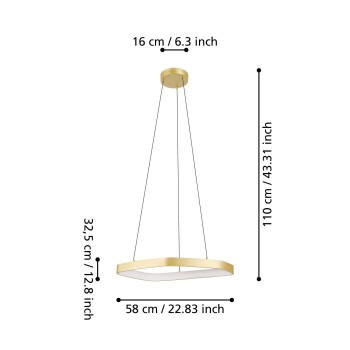 Lustra LED VALLEROSA Eglo 900917, 25.2W