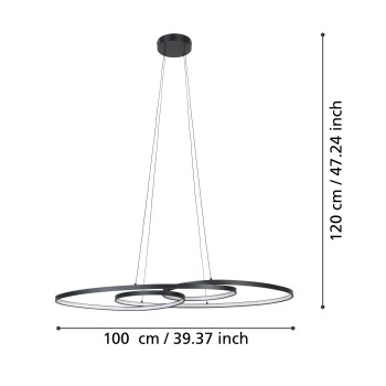 Lustra LED GIANELLA Eglo 900948, 38W