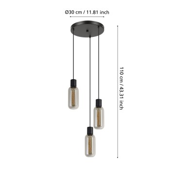 Lustra MAIONE Eglo 901004, 3xE27