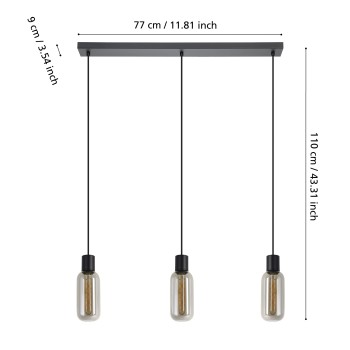 Lustra MAIONE Eglo 901005, 3xE27