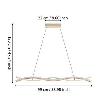 Lustra LED LASANA 4 Eglo 901106, 35W
