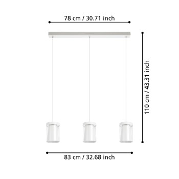 Lustra LED CHIUSELLO-Z Eglo 901122, 3.7W