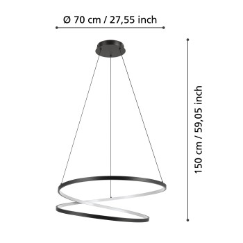 Lustra LED RUOTALE Eglo 901138, 42W