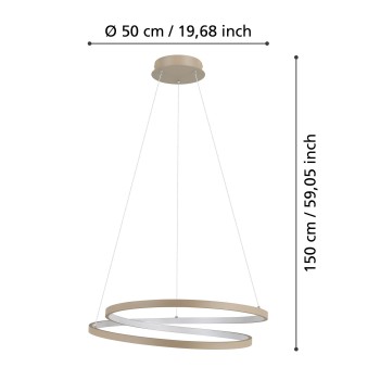 Lustra LED RUOTALE Eglo 901139, 36W