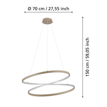 Lustra LED RUOTALE Eglo 901141, 42W