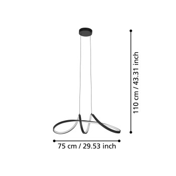 Lustra LED CALAROSSA-Z Eglo 901159, 22W