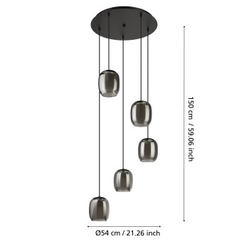 Lustra CIAMPINO Eglo 901194, 5xE27