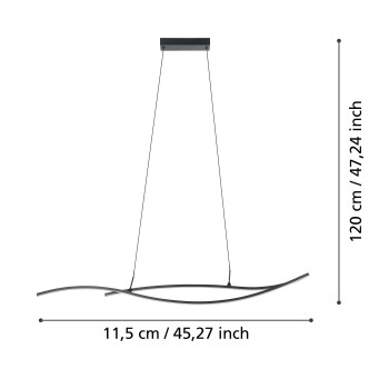 Lustra LED GRISOLIA Eglo 901207, 20W
