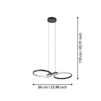 Lustra LED SERPINS Eglo 901267, 21W
