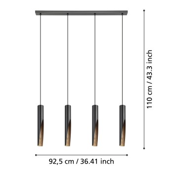 Lustra BARBOTTO Eglo 901733, 4xGU10
