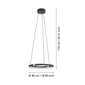 Lustra LED MEZZOMONTE Eglo 901822, 20W