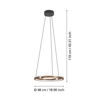 Lustra LED MEZZOMONTE Eglo 901826, 20W