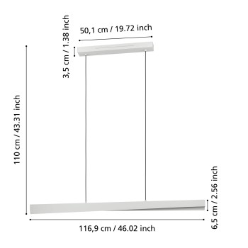 Lustra LED BOLOGNANO-Z Eglo 901833, 19W