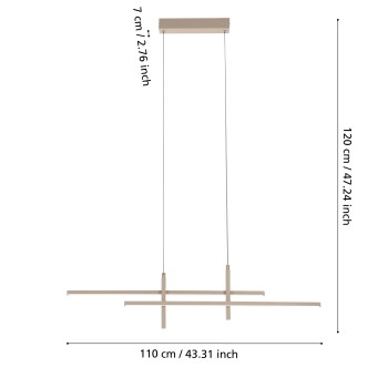 Lustra LED TREPILIANO Eglo 901887, 20W