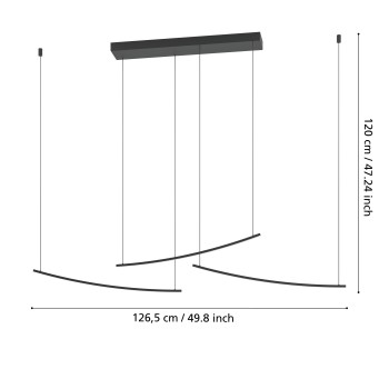 Lustra LED VILLEGGI Eglo 902166, 22W