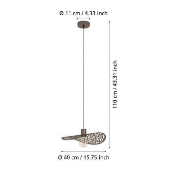 Pendul SWABY Eglo 44124, 1xE27