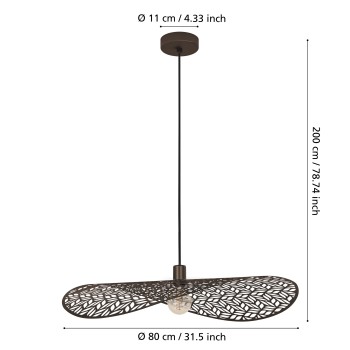 Pendul SWABY Eglo 44167, 1xE27