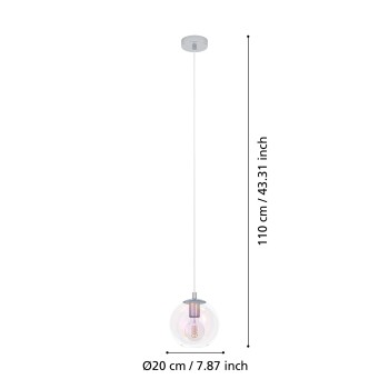 Pendul ARISCANI 2 Eglo 901918, 1xE27
