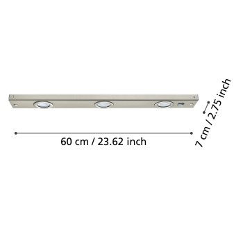 Aplica LED bucatarie KOB LED Eglo 93707, 60 cm, 2.3W