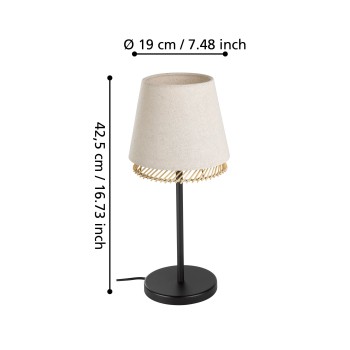 Veioza TABLEY Eglo 43977, 1xE27