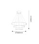 Pendul Donatella - 2545 Rabalux, LED 95W, alb-crom