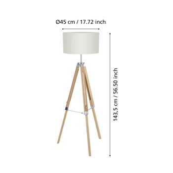 Lampadar LANTADA Eglo 44114, 1xE27