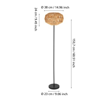 Lampadar SHELDON Eglo 44146, 1xE27