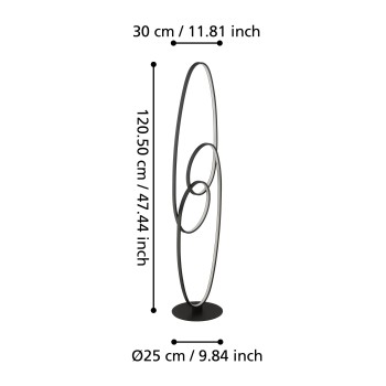 Lampadar LED GIANELLA Eglo 901015, 38W