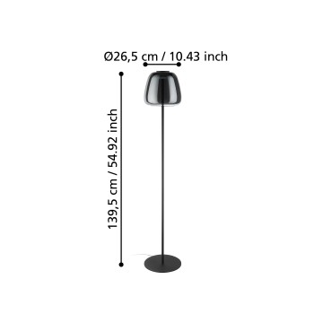 Lampadar LED ALFERO-Z Eglo 901196, 15.5W