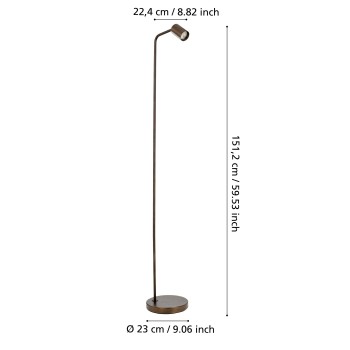 Lampadar RIGOMAGNO Eglo 901867, 1xGU10