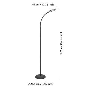 Lampadar LED LAURO Eglo 902176, 5.5W