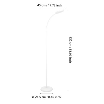 Lampadar LED LAURO Eglo 902179, 5.5W