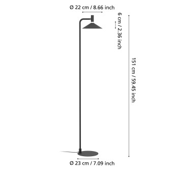 Lampadar LED CONOMAVILLA-Z Eglo 902186, 7.5W