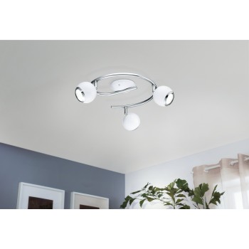 Plafoniera BIMEDA alb/crom Eglo 31003, L29 cm, 3xGU10