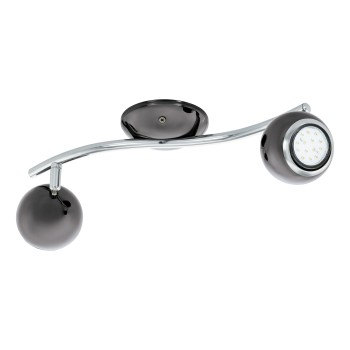 Plafoniera BIMEDA nickel-nero/crom Eglo 31006, 36.5x10 cm, 2xGU10