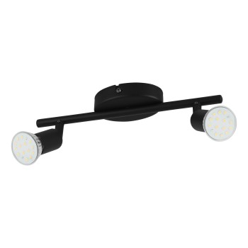 Plafoniera BUZZ-LED negru Eglo 32429, 28.5x6.5 cm, 2xGU10