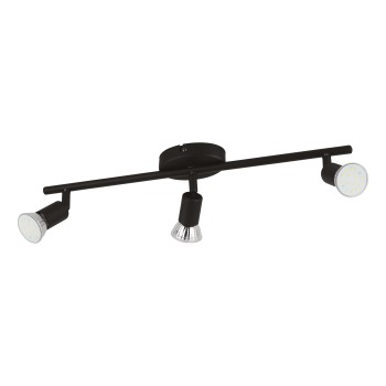 Plafoniera BUZZ-LED negru Eglo 32431, 48.5x6.5 cm, 3xGU10