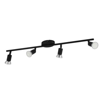 Plafoniera BUZZ-LED negru Eglo 32432, 68.5x6.5 cm, 4xGU10