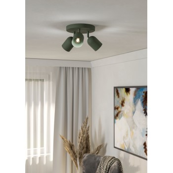 Plafoniera TILSTON verde Eglo 44134, D25 cm, 3xE14