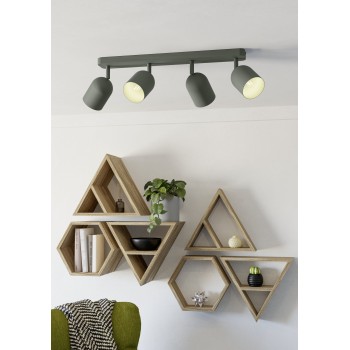 Plafoniera TILSTON verde Eglo 44135, 58x8 cm, 4xE14
