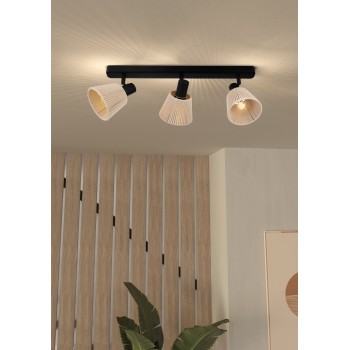 Plafoniera SEAGARD negru Eglo 44141, 52x11.5 cm, 3xE14