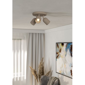 Plafoniera TILSTON sandy Eglo 44163, D25 cm, 3xE14