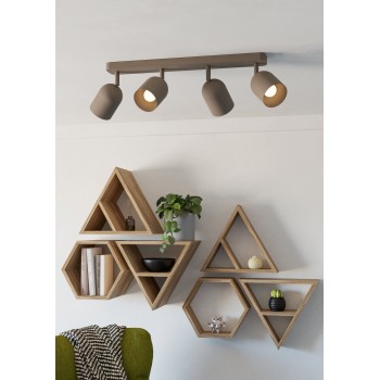 Plafoniera TILSTON sandy Eglo 44164, 58x8 cm, 4xE14