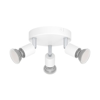 Plafoniera STECCI-E alb Eglo 74005, D14 cm, 3xGU10