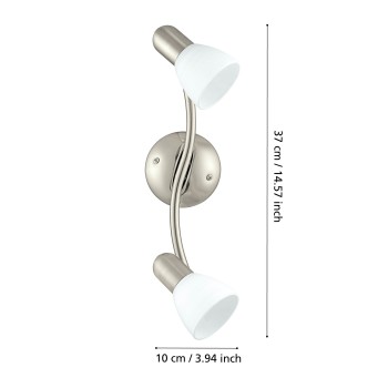 Plafoniera DAKAR 1 nichel satinat Eglo 88473, 37x10 cm, 2xE14