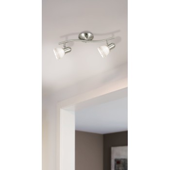 Plafoniera DAKAR 1 nichel satinat Eglo 88473, 37x10 cm, 2xE14